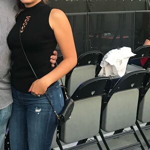 August Silk black top